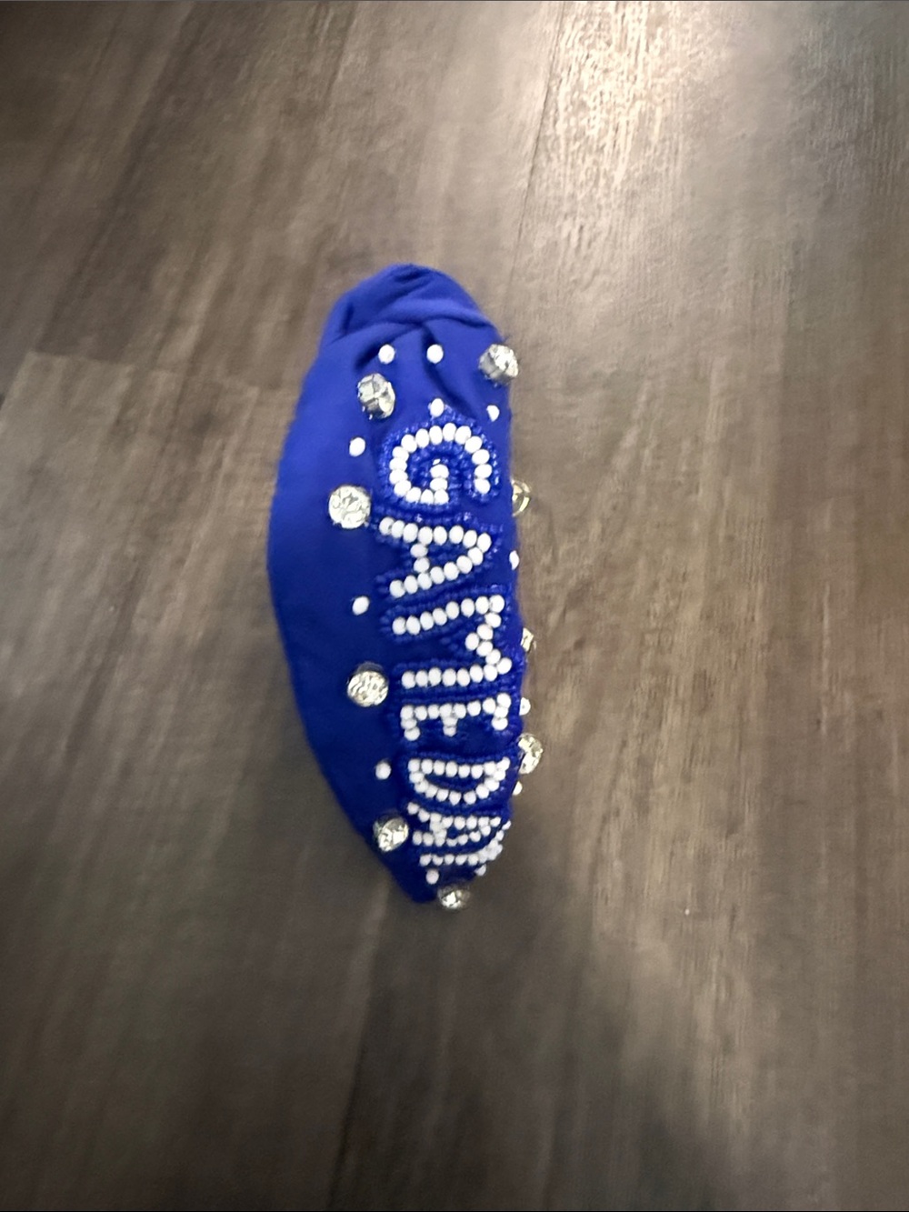 Source Unknown Royal Blue Beaded 'GAMEDAY' Hair Barrette